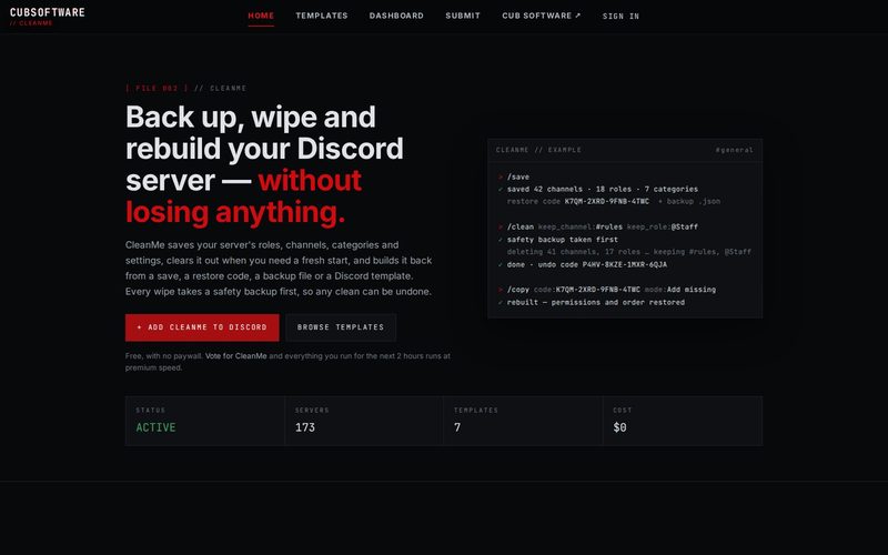 Screenshot: CleanMe
